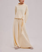 Side Tie Comfy Set - Ivory, S image