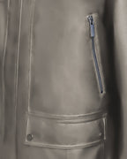 Multi-Pocket Leather-Like Long Coat image 6