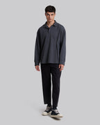 Plain Polo Shirt with Buttons - Black, XL image
