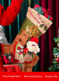 Christmas socks shaped gift bag - Olive, OS image