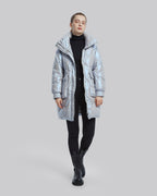 Water-Resistant Puffer Jacket - Silver, XL image