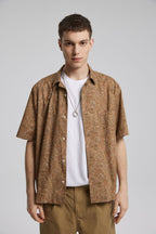 1 × Japanese Cotton Short-Sleeve Shirt - Khaki, M image