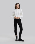 Cropped Cable Knit Sweater image 2