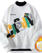 Fleece Lined Crewneck Sweatshirt - Cloud, 4XL image