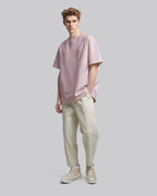 Patch Pocket Cotton T-Shirt - Dusty Pink, M image