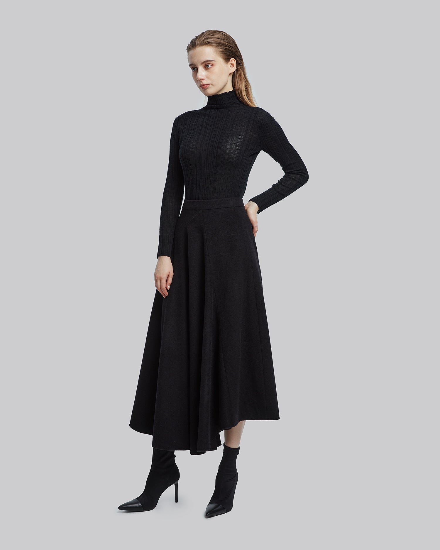 Pleated Wool Skirt image 4