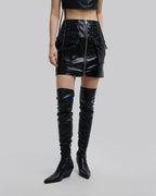 Faux Crocodile-Leather Skirt image 2