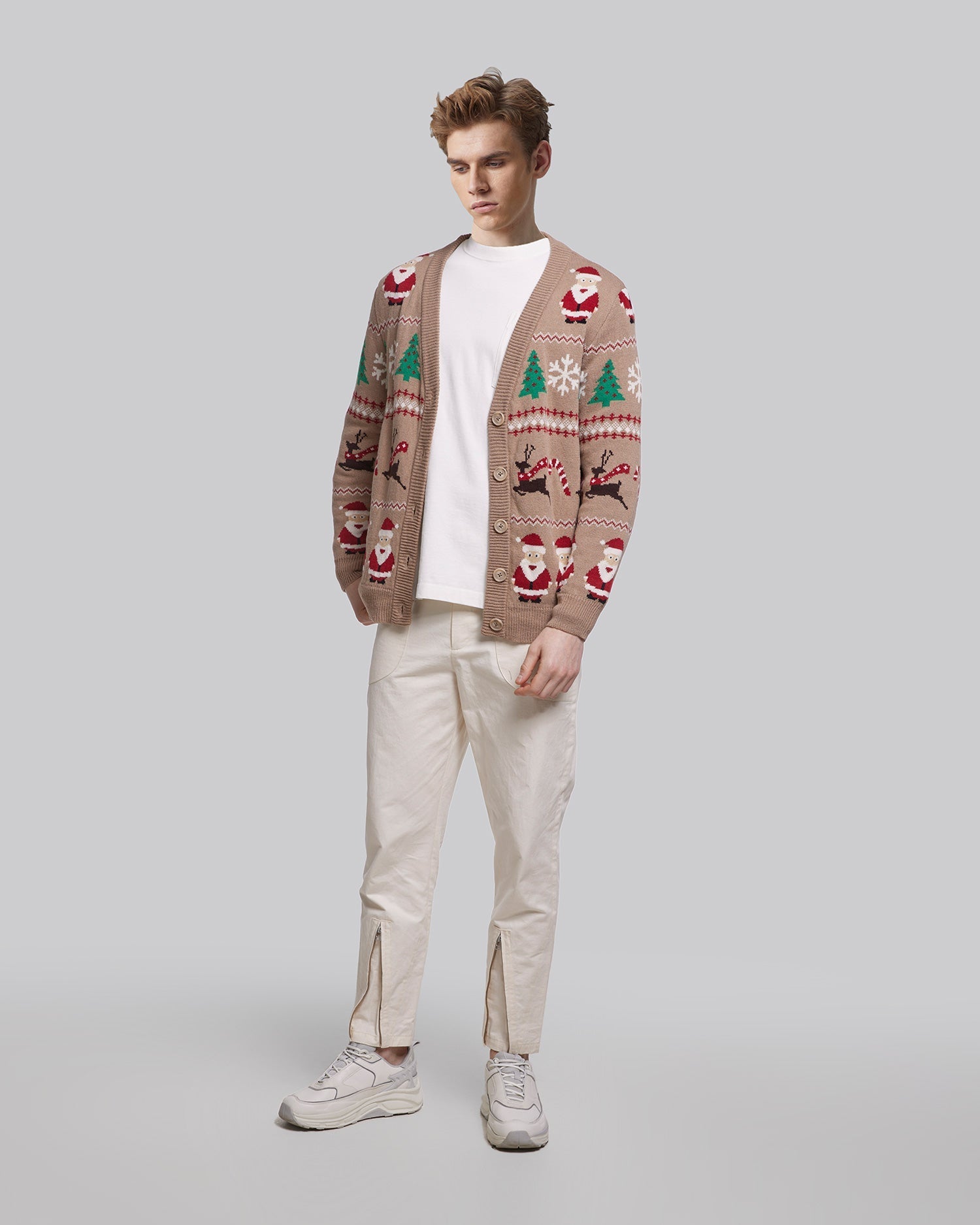 Christmas Cardigan - Khaki, L image
