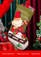 Christmas socks shaped gift bag - Auburn Red, OS image