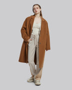 Oversize Wool Coat - Camel, M image