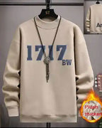 Layered Crewneck Letter Sweatshirt - Pastel yellow, M image