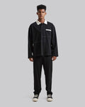 Long-Sleeve Polo with Split-Lines - Black, S image