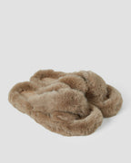 Fluffy Plush Slippers - Grey, 10 image