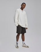 Loose Long-Sleeve T-shirt - White, M image