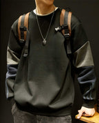 Relaxed Crewneck Cotton Pullover image 0