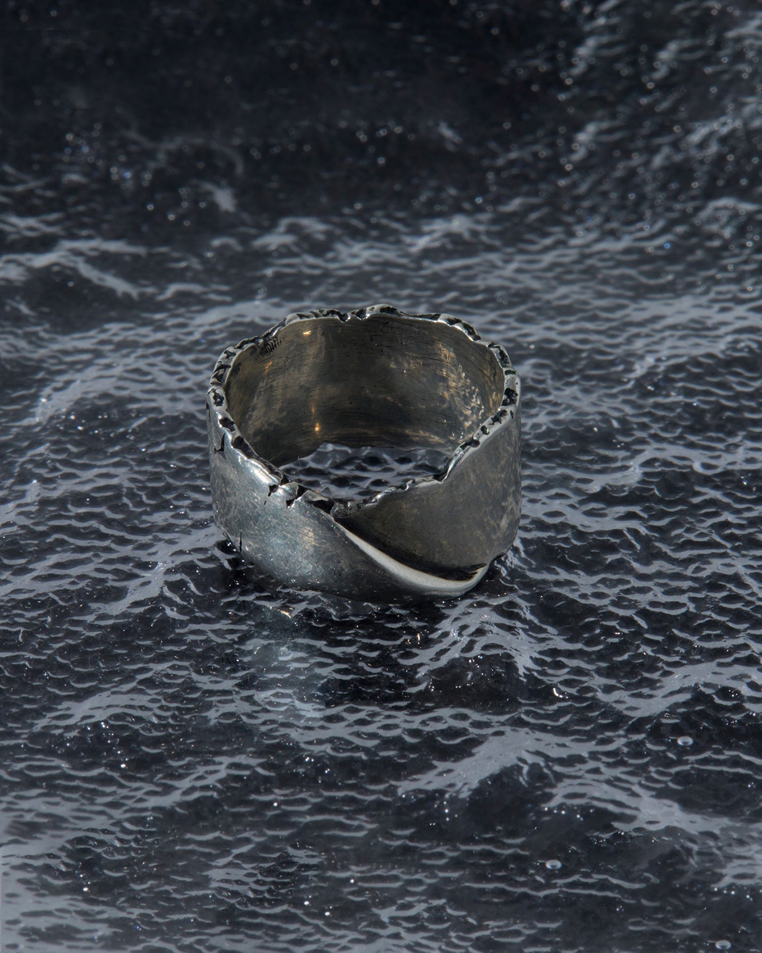 Silver Rough-Cut Ring image 5