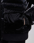Black Classic Shiny Puffer Jacket image 5