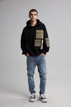 Hoodie With Flapped-Pockets - Black, L image