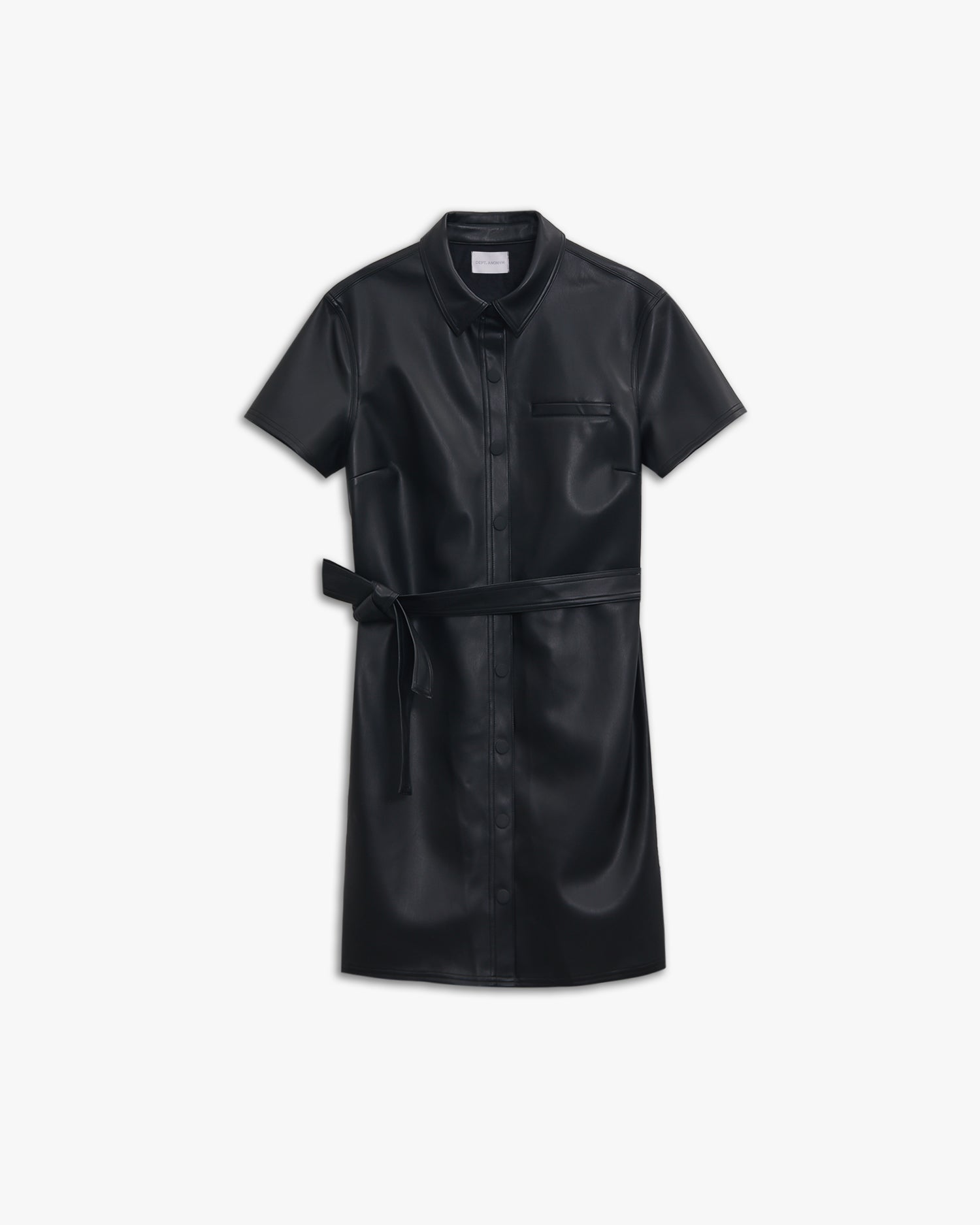 Faux-Leather Short-Sleeve Jacket image 0