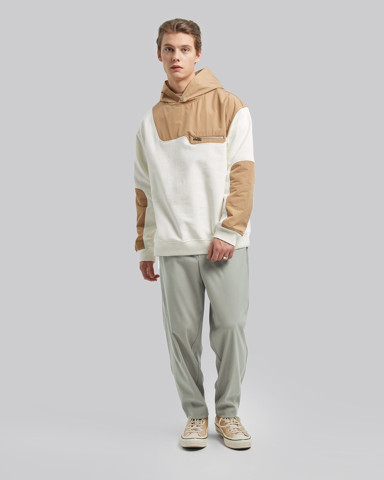 Relaxed-Fit Casual Pants - Grey Green, L image