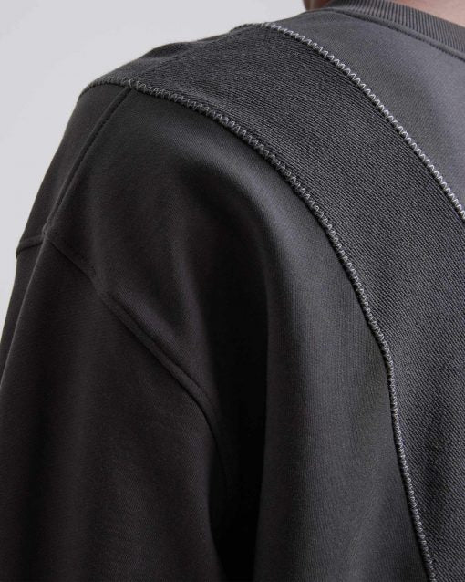 Textured &amp; Paneled Sweatshirt image 3
