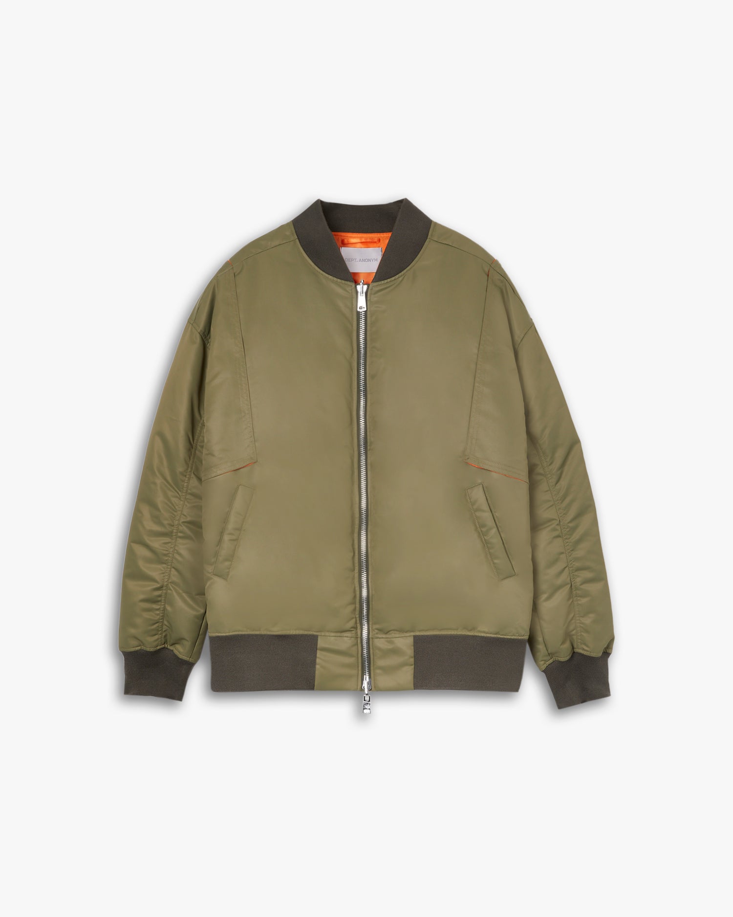 Army Green Down Bomber Jacket image 6