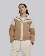 High Collar V-Shape Puffer Jacket image 1
