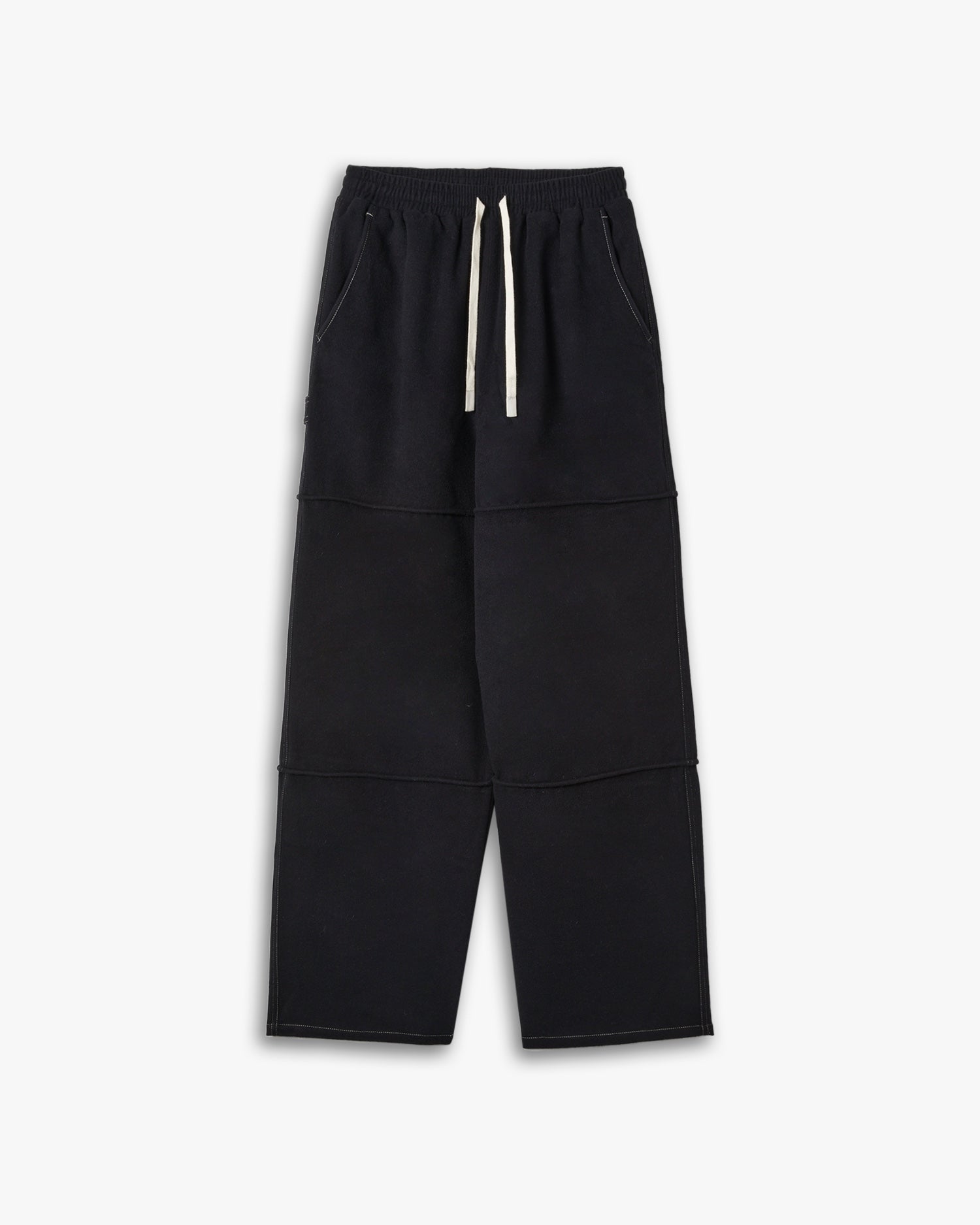 1 × Relaxed-Fit Panel Wool Pants - Black, M image