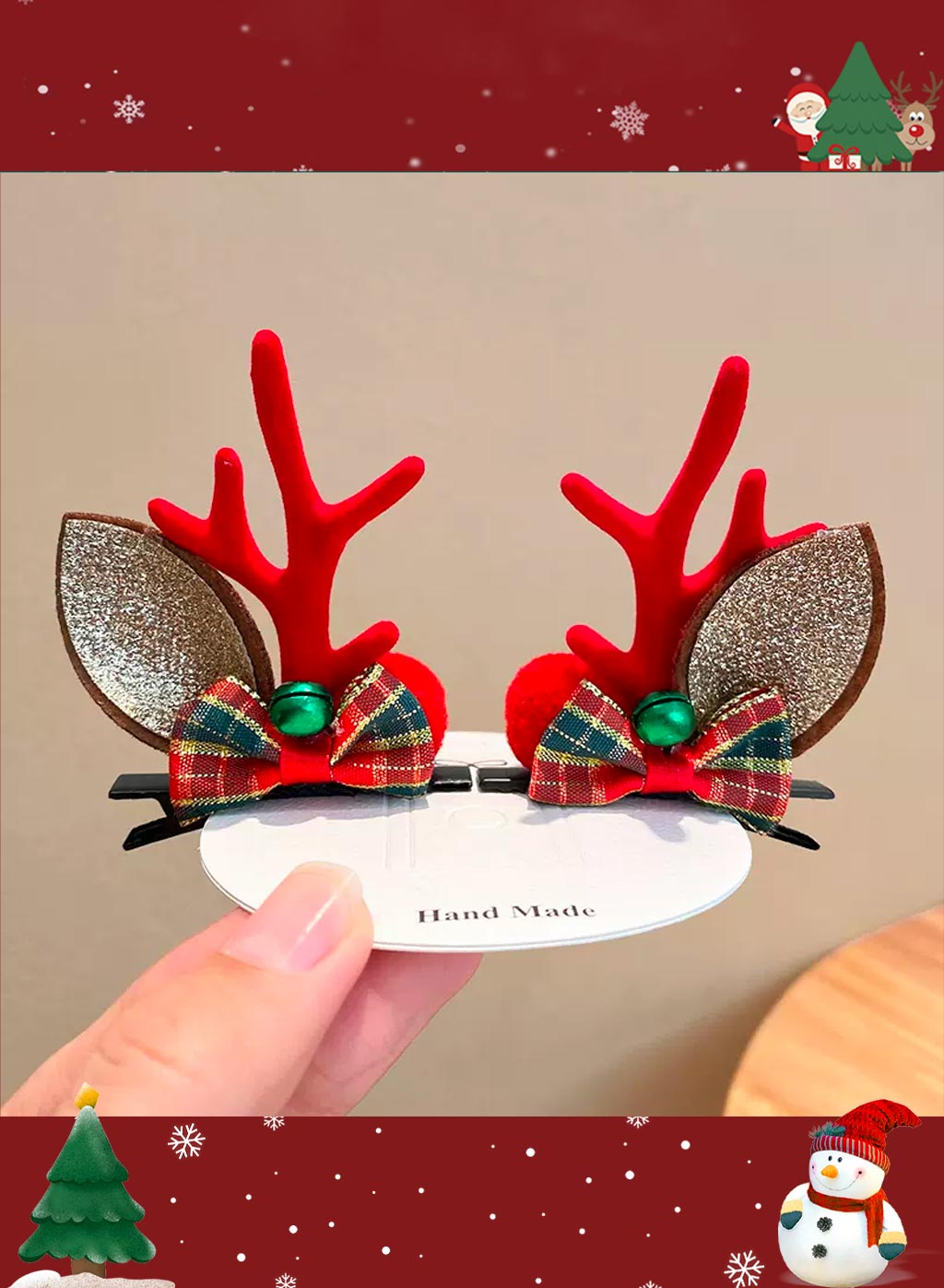 Special Christmas moose headdress - Tomato, OS image