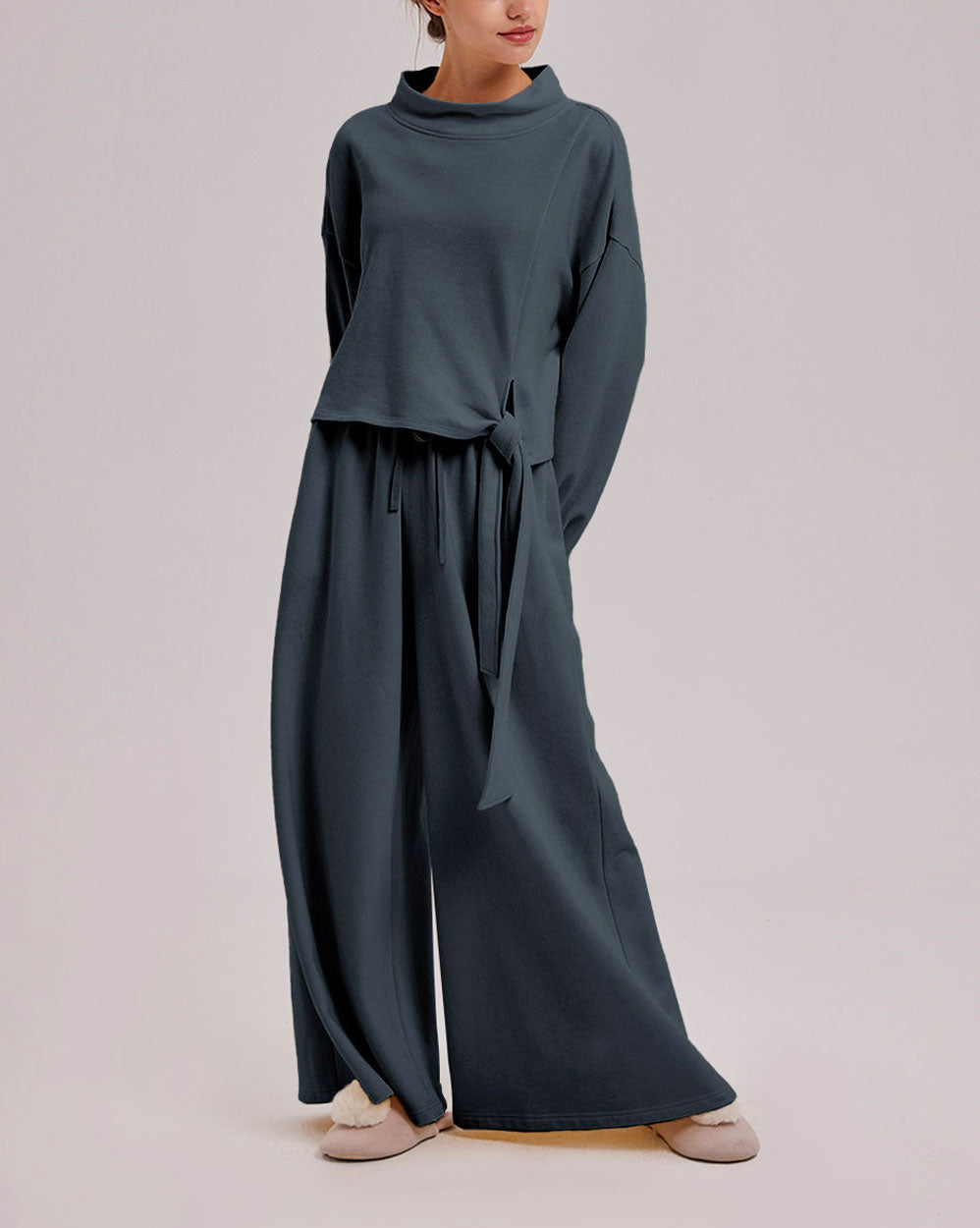 Side Tie Comfy Set - Frost Blue, L image