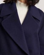 Notch Lapel Double Breasted Wool Coat image 5