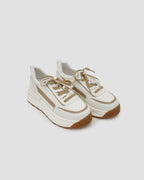 Two-Tone Platform Sneakers - Brown, 5 image