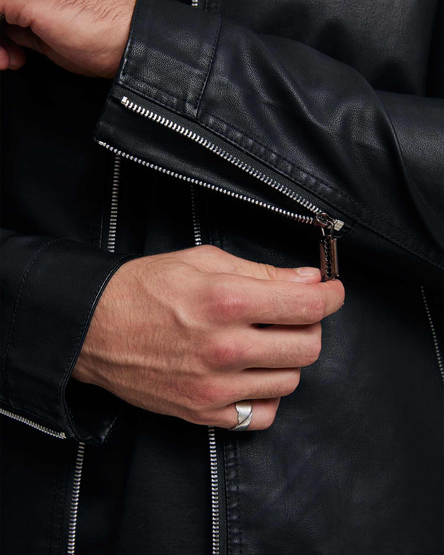 Classic Biker Jacket image 5