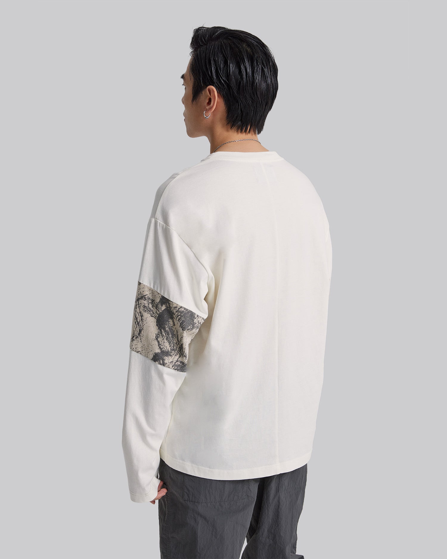 Art Pattern Paneled Long-Sleeve Tee image 4