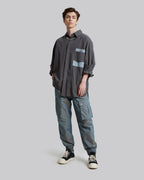 Misaligned Shirt - Night Blue, M image