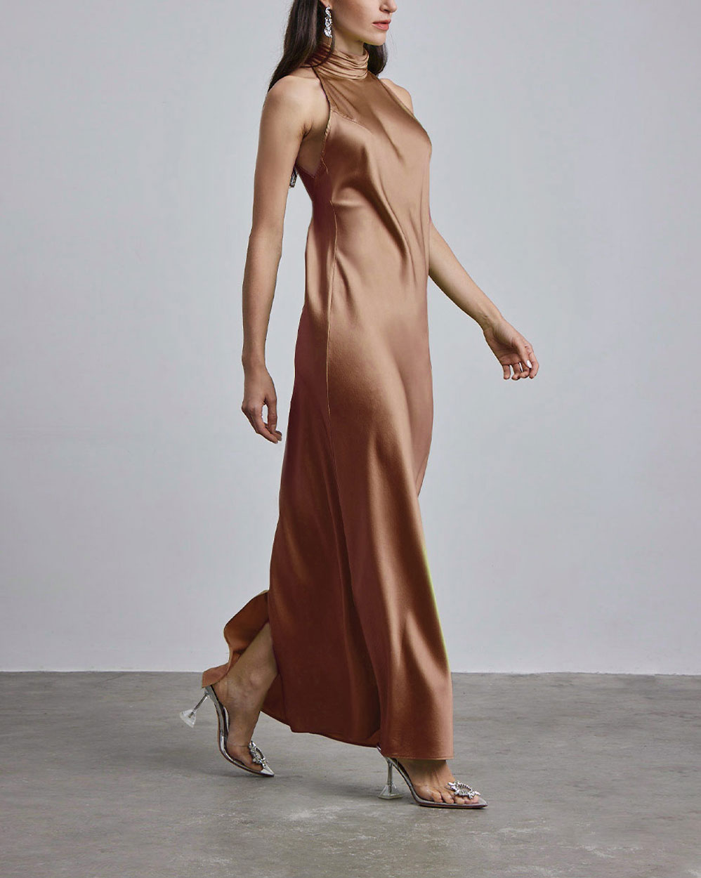 Sleeveless Cocktail Silk Maxi Dress image 2
