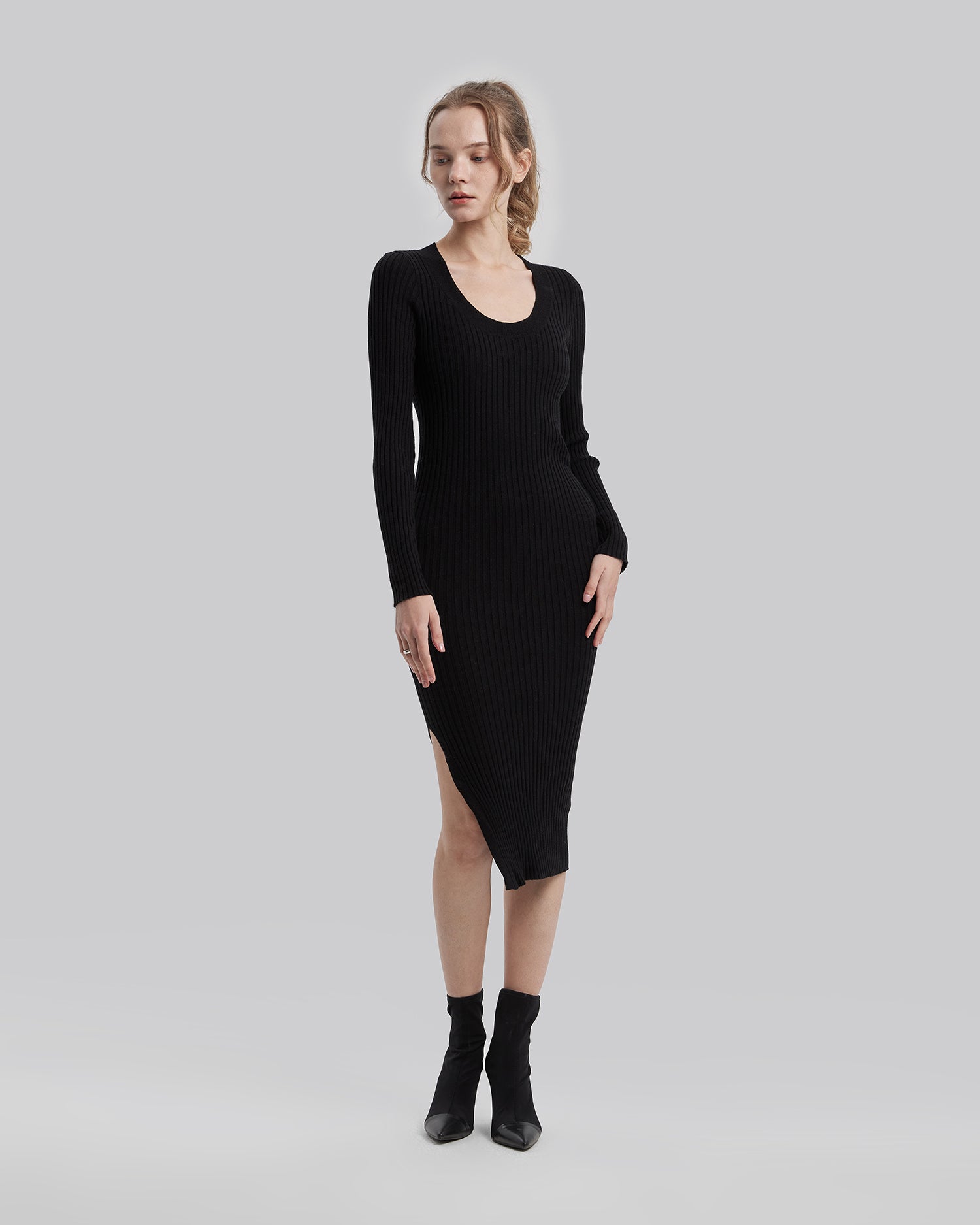 Long Sleeve Fitted Dress image 2