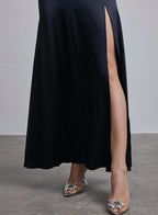 Silk One Shoulder Maxi Dress image 5