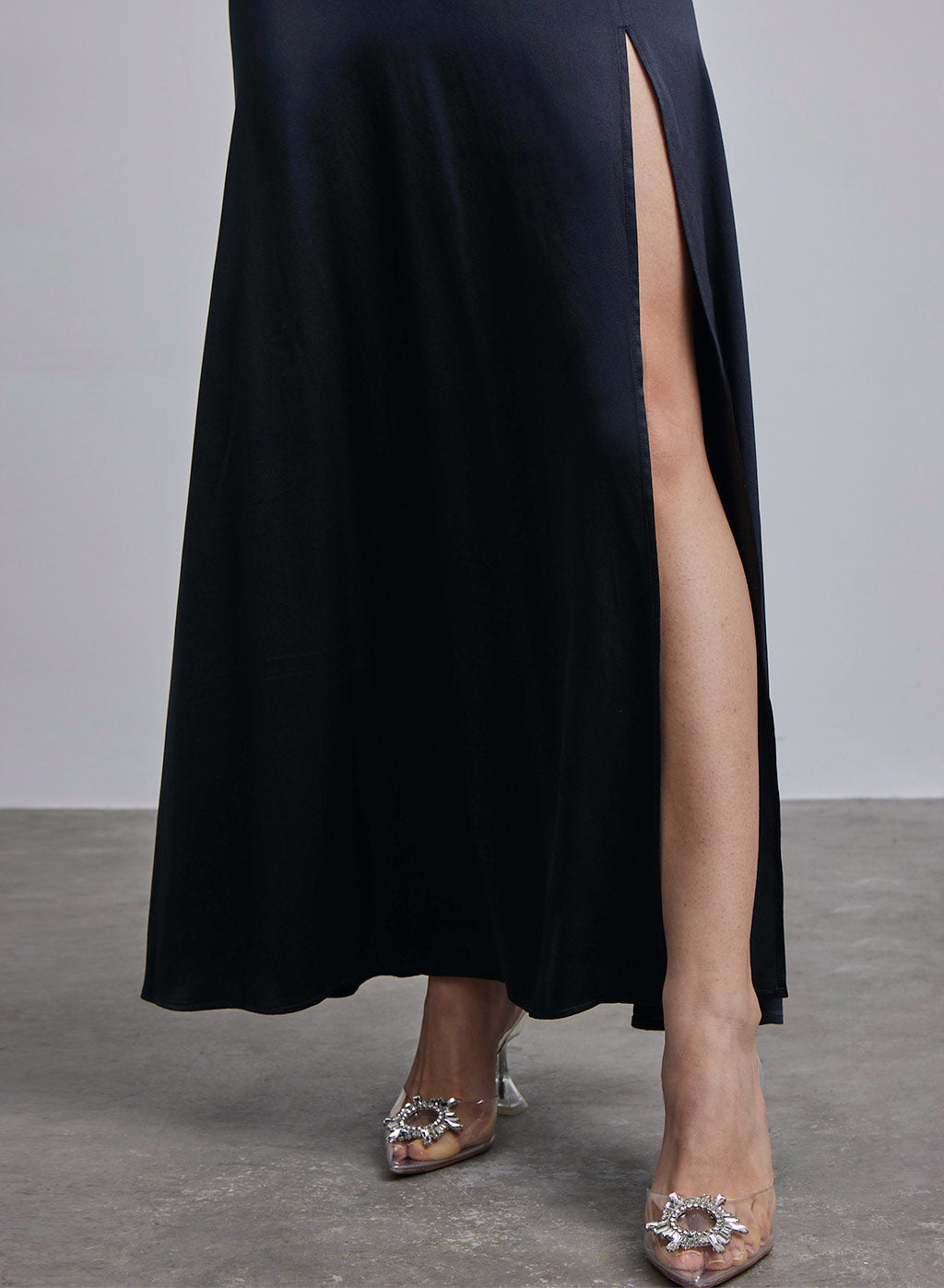 Silk One Shoulder Maxi Dress image 5