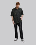 Short Sleeve Pattern Printed Shirt - Green, S image