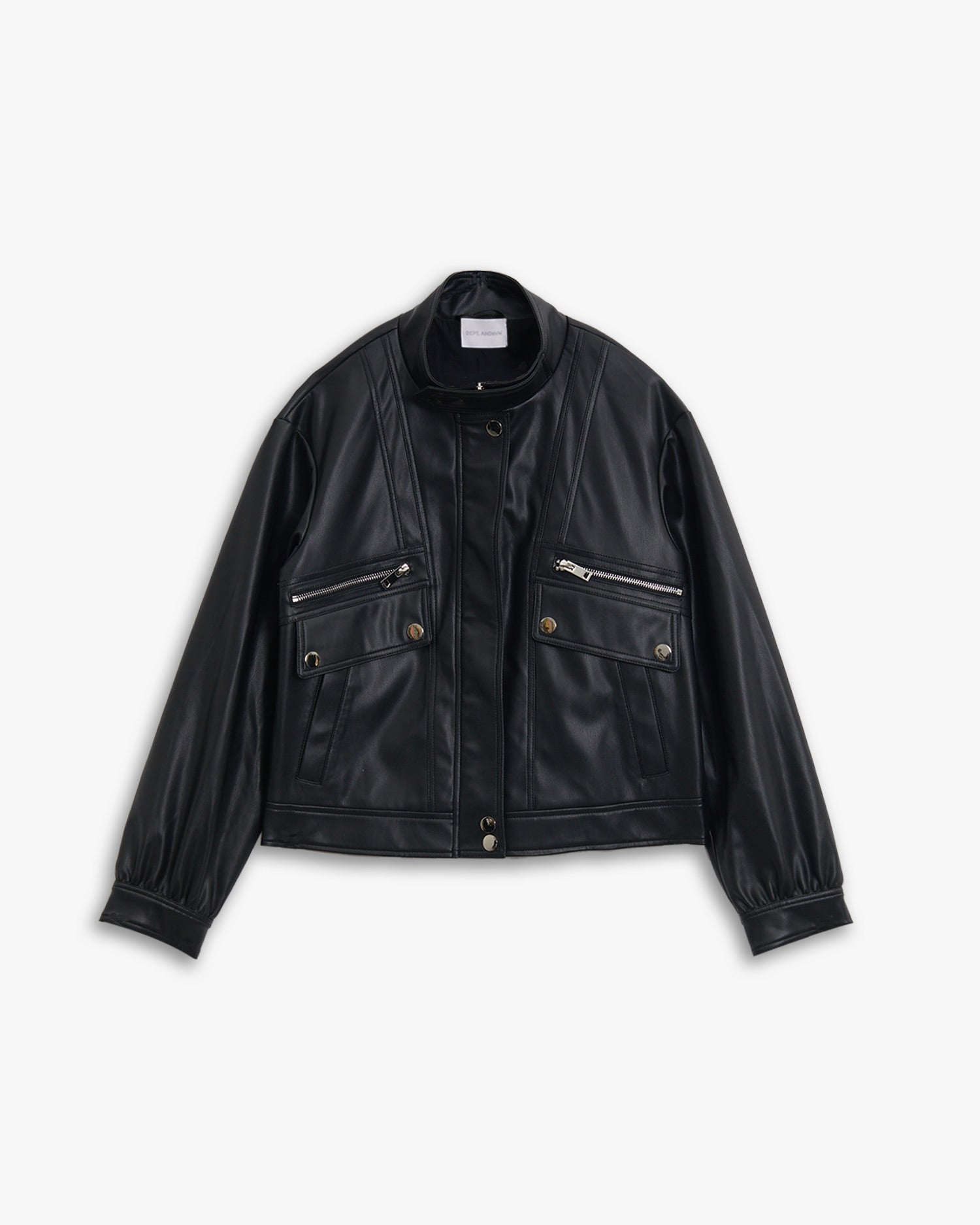 Faux-Leather Biker Jacket image 0