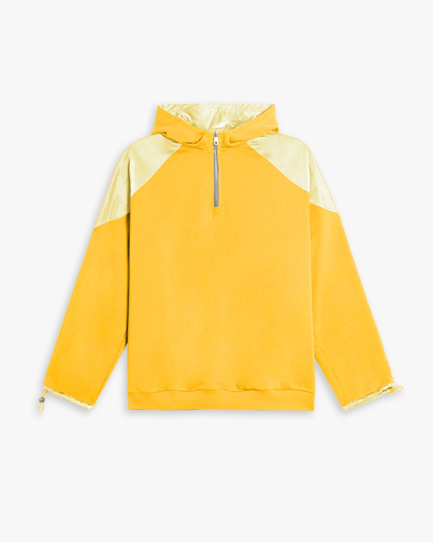 Shoulder Paneled Hoodie - Yellow, M image