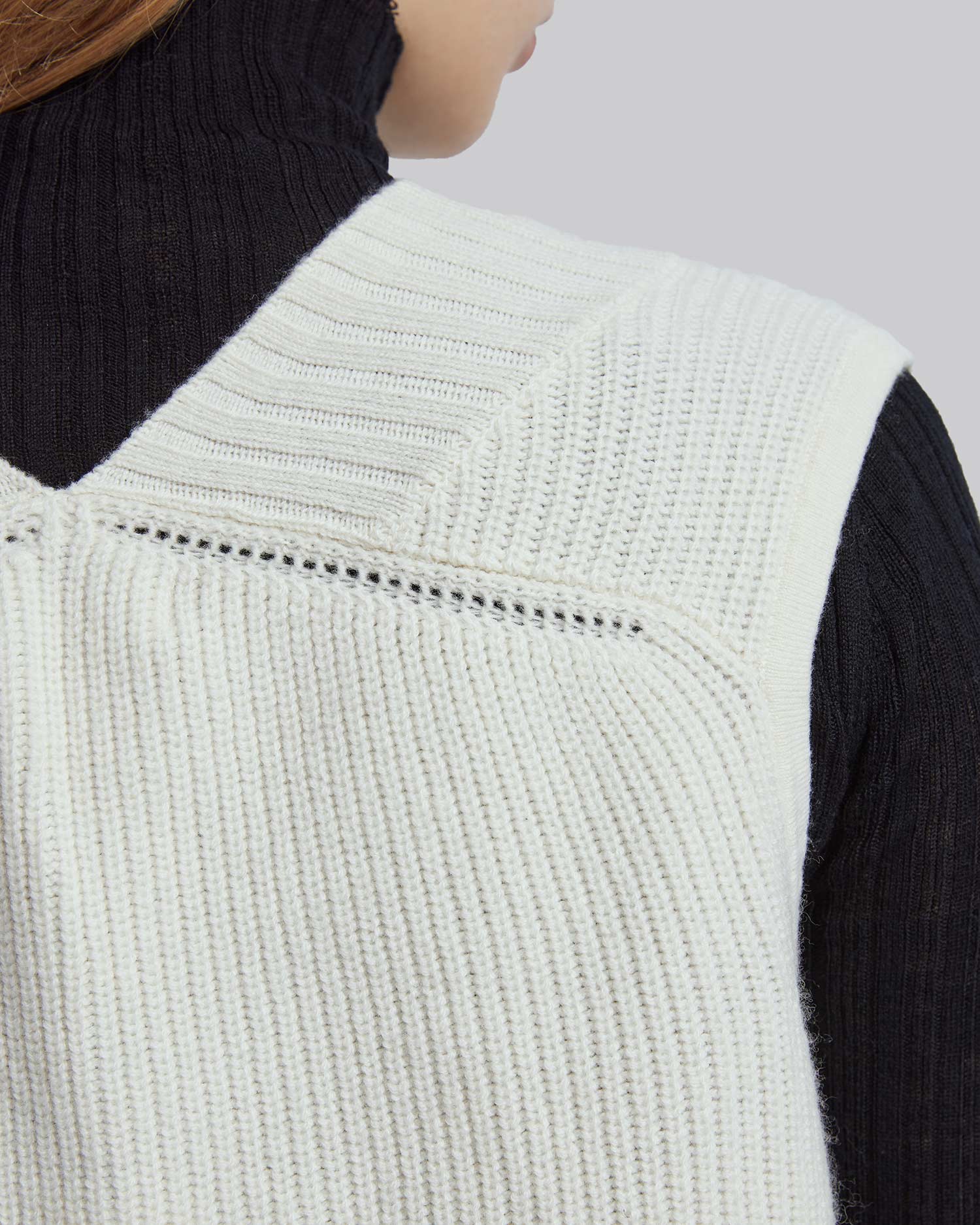 V-Neck Knit Sweater Vest image 5