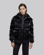 Black Classic Shiny Puffer Jacket image 1