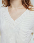 V-Neck Cropped Sweater image 3