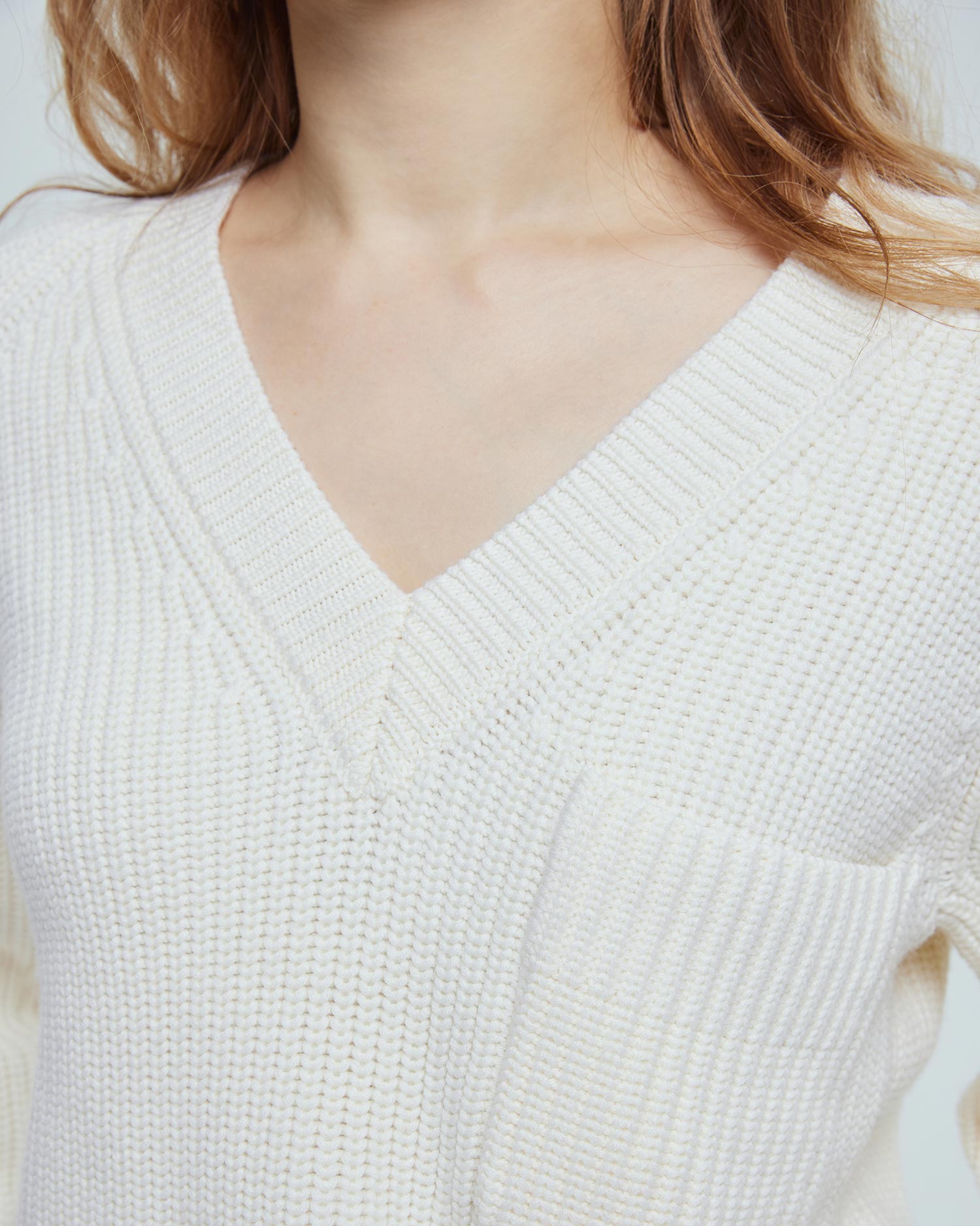 V-Neck Cropped Sweater image 3