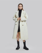 Slim-Fit Long Wool Coat image 3
