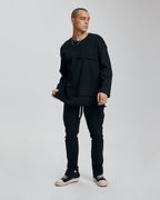 Paneled Long-Sleeve T-shirt - Black, S image