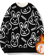 Rabbit Cotton Crewneck Sweatshirt - Black, XL image