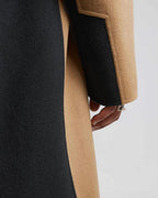Paneled Duo-Chromatic Cashmere Coat image 5